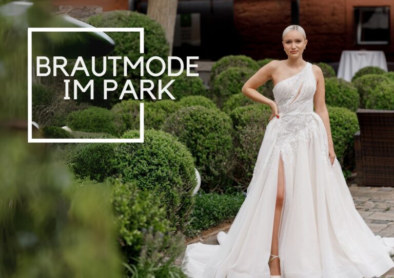 Brautmode im Park 15. Juni Mühle am Schlossberg Hochzeitslocation Pfalz mit Brautmode Emilia Jackel